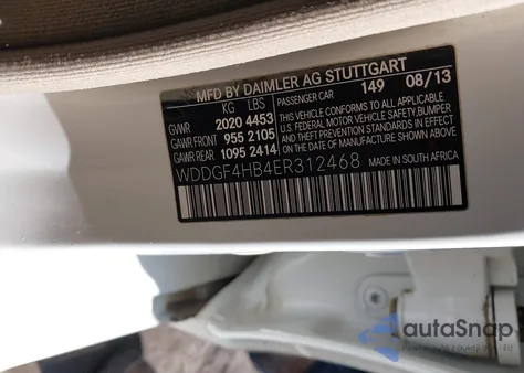 2014 Mercedes-Benz C 250 Sport from USA, damaged, VIN WDDGF4HB4ER312468